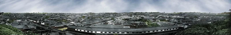 1865 - 1868 年の江戸 (現在の東京) のパノラマ写真