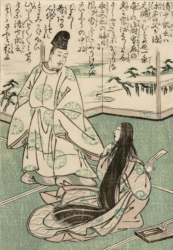 清少納言の肖像画 (江戸時代の浮世絵風)