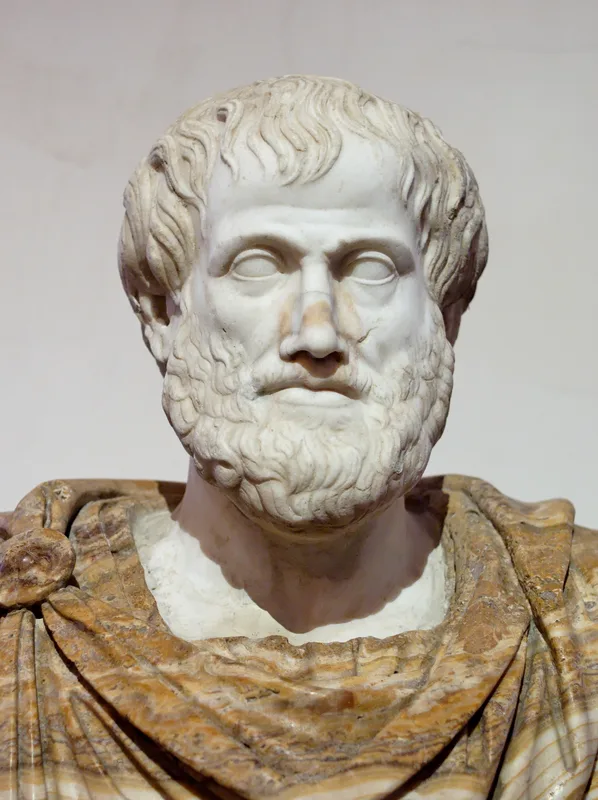 古代ギリシアの哲学者アリストテレスの大理石胸像