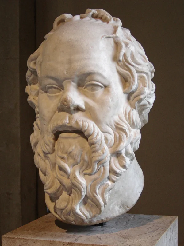 古代ギリシアの哲学者ソクラテスの大理石胸像