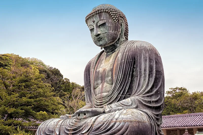 鎌倉高徳院の阿弥陀如来青銅像 (大仏)