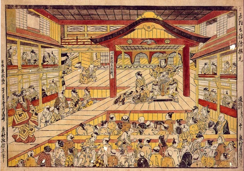 江戸時代の歌舞伎座を描いた浮世絵